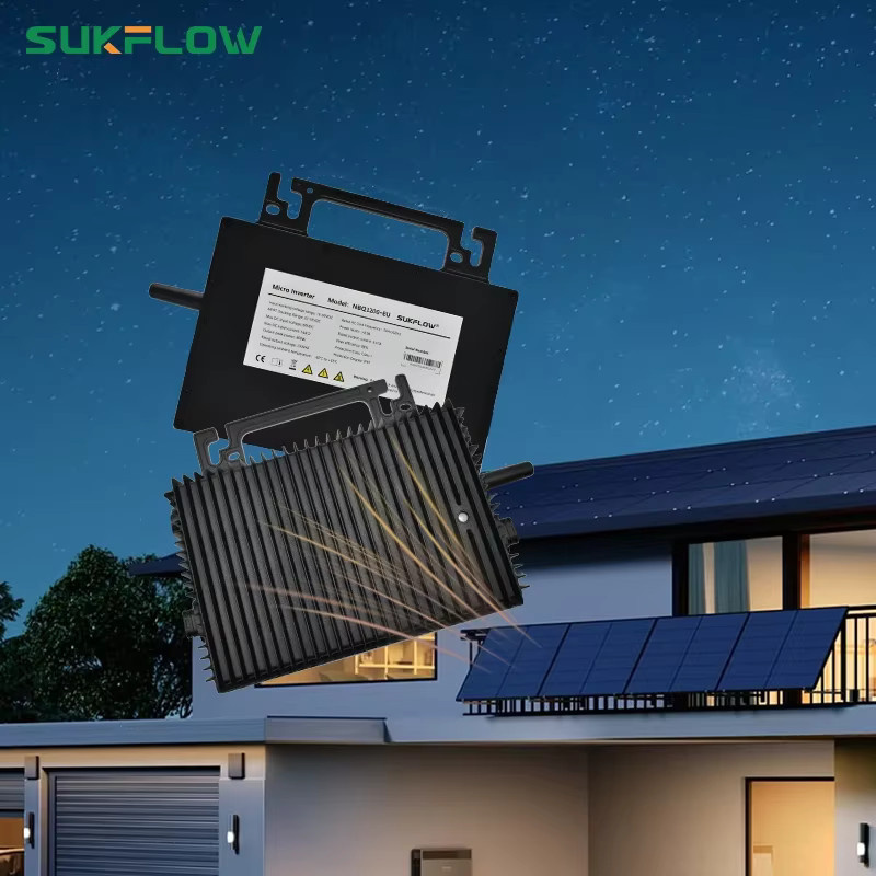 Sukflow Mikrowechselrichter mit 1200W Leistung, MPPT und WiFi-Überwachung, Plug & Play Balkon-Solarsystem, netzgekoppelter Wechselrichter 230V - Bild 5