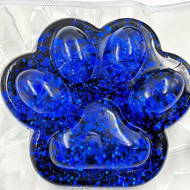 HefengCL Katzenpfoten Fidget Spielzeug, Schwarzes Blaues Glitzer, Weiches TPR Sensorisches Stressabbau Quetschspielzeug - Bild 1