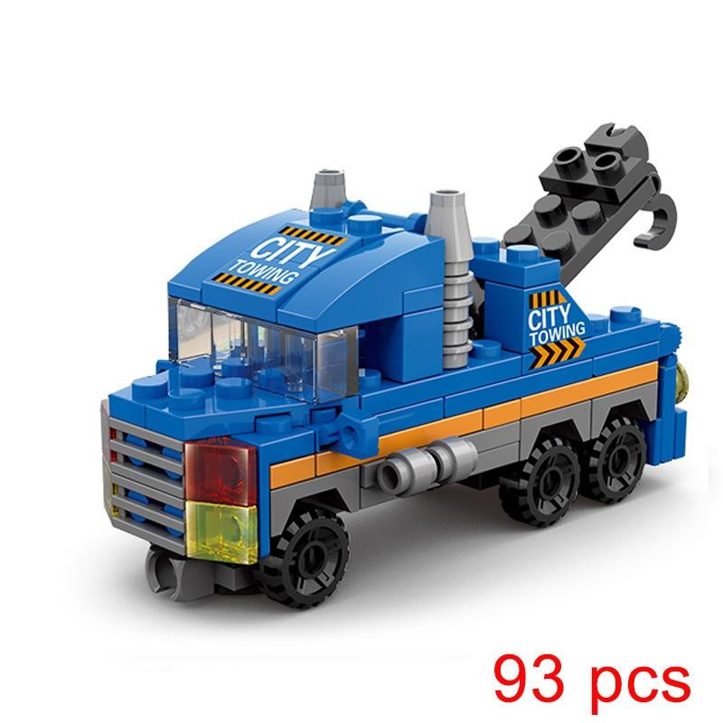 Yiran toy 6 in 1 Transformation Stadtauto Krankenwagen Feuerwehr Polizei LKW Bausteine 482 Teile - Bild 3