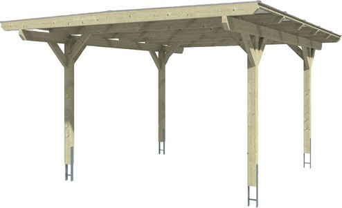 SKANHOLZ Carport Odenwald in Weiss, B/T: 428 x 541 cm, Firsthöhe: 238 cm - Bild 1