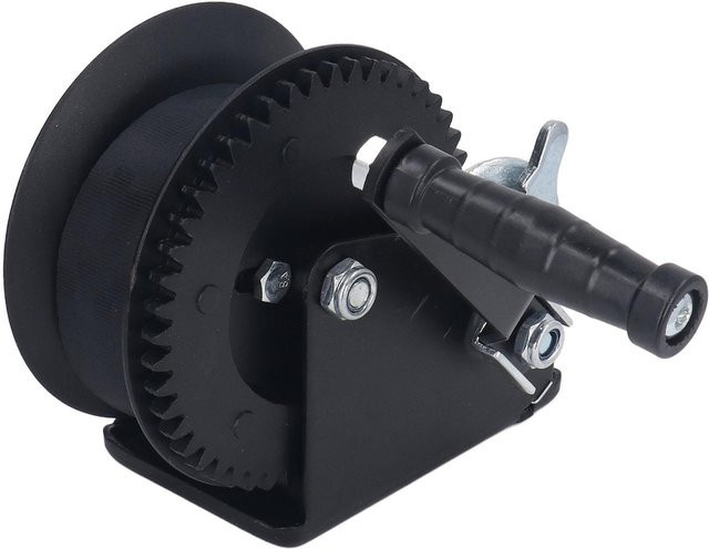 Nensit Handwinde aus legiertem Stahl in Schwarz mit rutschfestem Griff für Boote, LKWs und Gartengeräte, Zugkraft 1600lbs - Bild 1