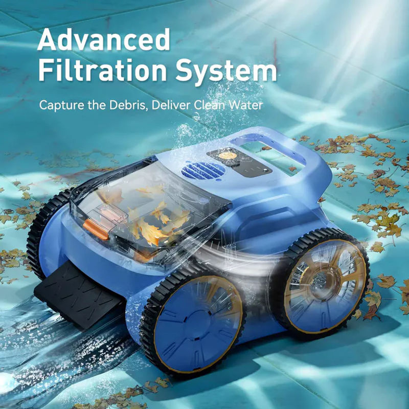 Seauto SAT20pro Roboter-Poolreiniger in Blau mit Wandkletterfunktion und 45.000 Pa Saugkraft für Aufstellpools - Bild 5