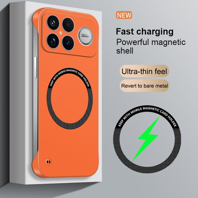 Magnetische und stoßfeste Handyhülle für Xiaomi Poco F8 Ultra und Poco F8 Pro in Schwarz und Blau, luxuriöses mattes Design aus Hart-PC - Bild 1
