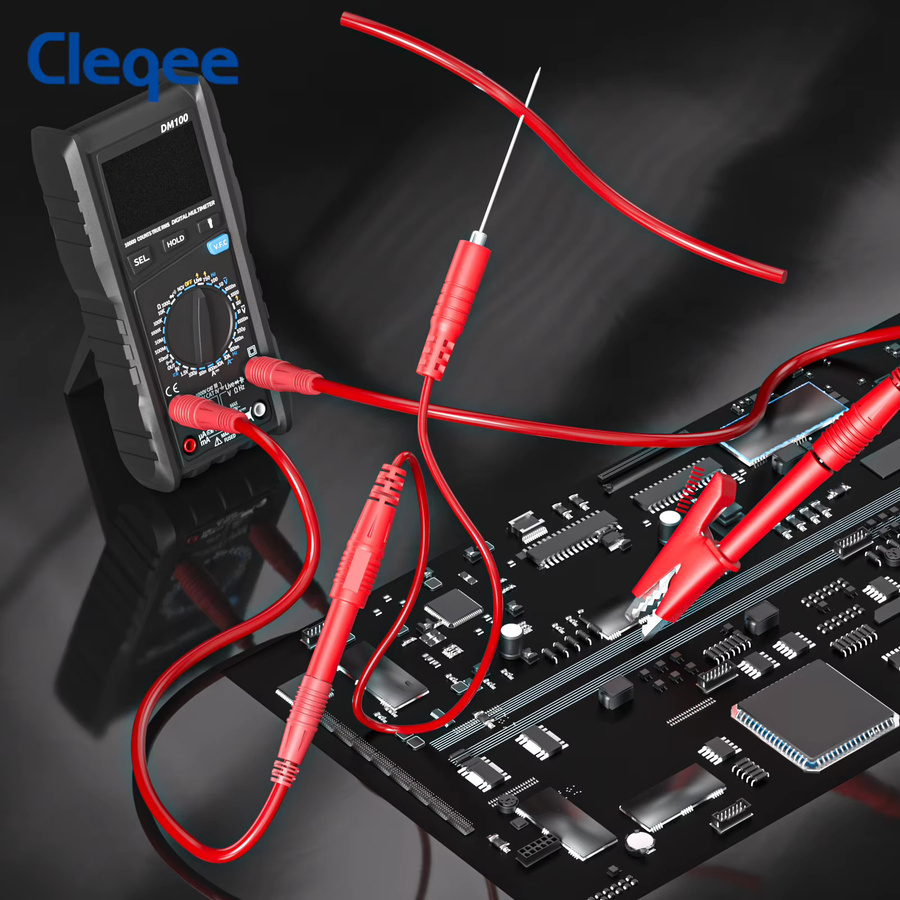 Cleqee CKT017 Messleitungen-Set mit 4-mm-Bananensteckern, Draht-Piercing-Sonden, Verlängerungskabeln und Krokodilklemmen für elektrische Prüfungen - Bild 3