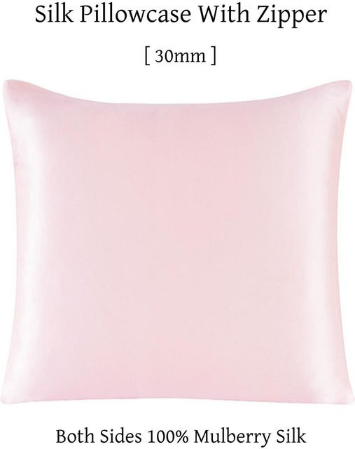 JMG Clothing Seidenkissenbezug aus 100% Seide mit verdecktem Reißverschluss, Pink, B/T: 70 x 70 cm - Bild 1