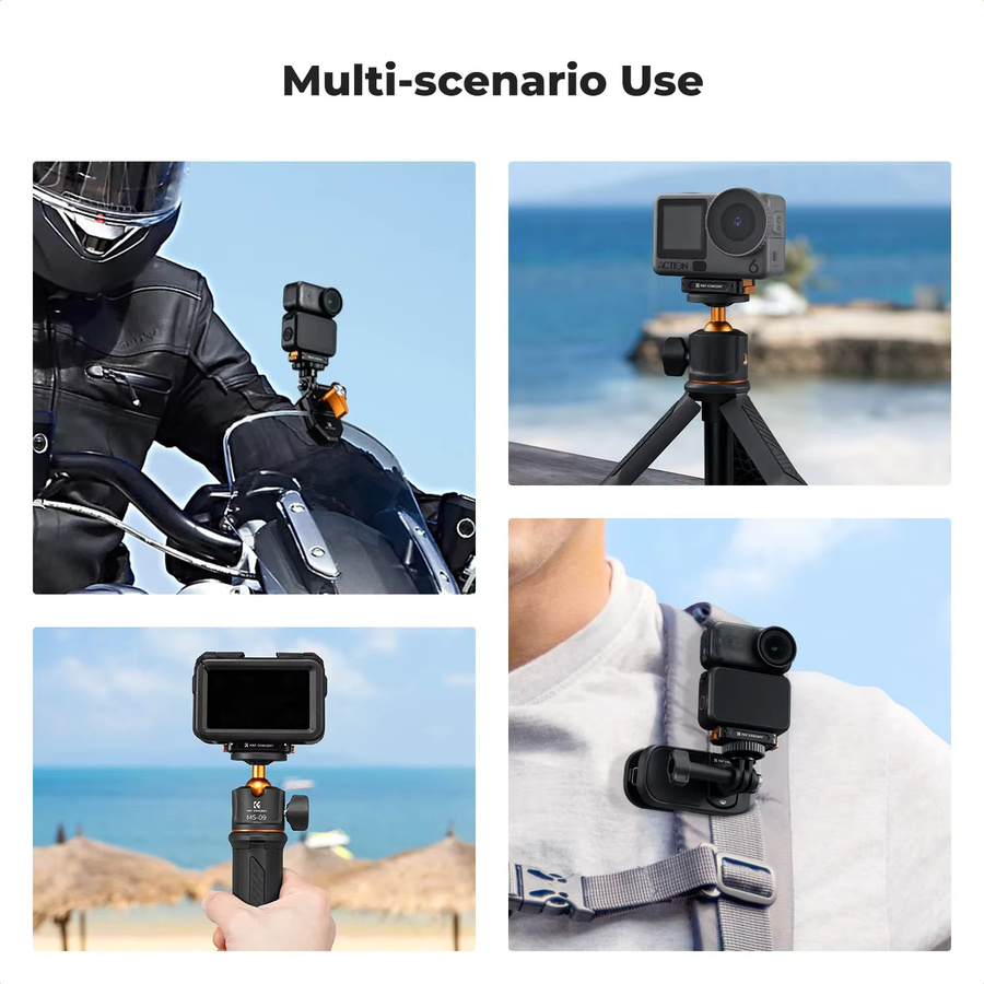 K&F CONCEPT Magnetische Schnellwechselhalterung für DJI Osmo Action 6 und Osmo Nano Verlängerungsbasis aus Aluminiumlegierung in Schwarz mit 1/4-Zoll-Gewinde - Bild 5