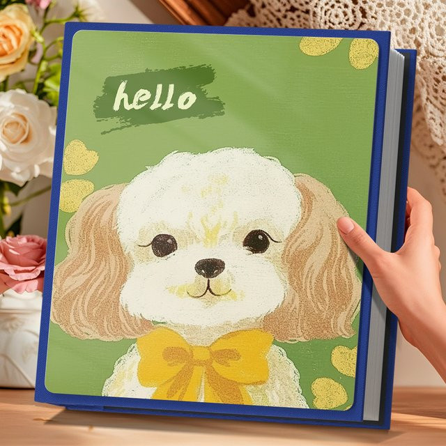 6-Zoll Fotoalbum als Gedenkalbum für Haustiere und Kinder mit 200 Blatt Papier für ein großes Fassungsvermögen - Bild 1