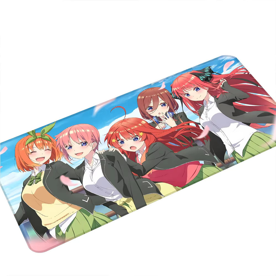 Bandai The Quintessential Quintuplets Anime-Mauspad, rutschfeste Gaming-Schreibtischunterlage in Multicolour - Bild 2
