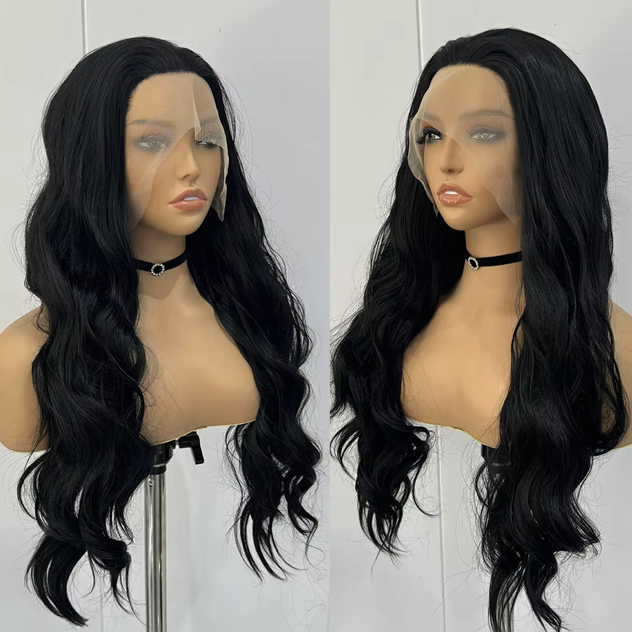 UStyleHair Perücke, schwarz, synthetisch, lang, gewellt, Damen - Bild 3