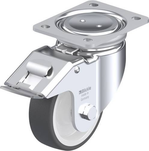 Blickle LUH-POTH 125K-FI Lenkrolle mit Feststeller und Schraubplatte, Rad-Durchmesser: 125 mm, Tragfähigkeit: 350 kg - Bild 1