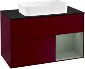Villeroy & Boch Finion Waschtischunterschrank mit Abdeckplatte, Wandmontage, Matt, Breite: 100 cm, Tiefe: 60,3 cm - Bild 1
