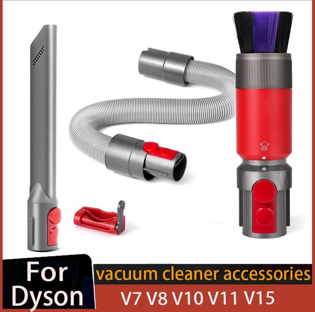 Flexible Staubbürste mit Verlängerungsschlauch für Dyson Staubsauger V7, V8, V10, V11, V15 und Outsize mit weichen Borsten und Selbstreinigungsfunktion - Bild 1