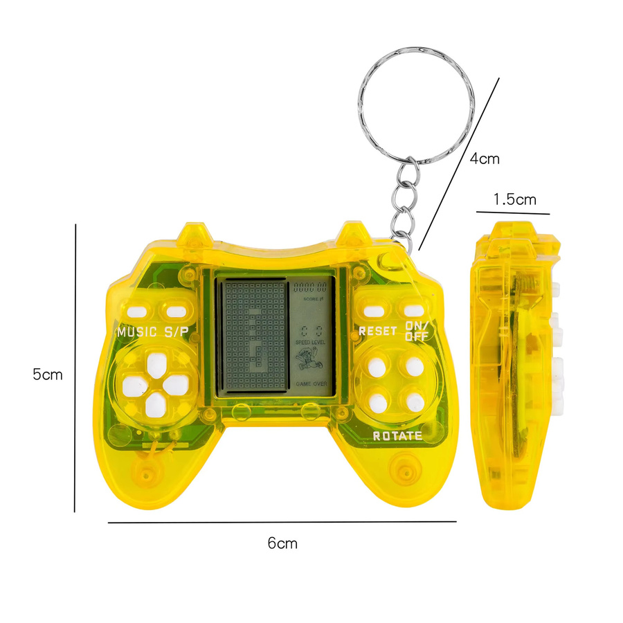Kinder Pocket Mini Classic Game Retro Handkonsole als Gaming Schlüsselanhänger in Weiß - Bild 3