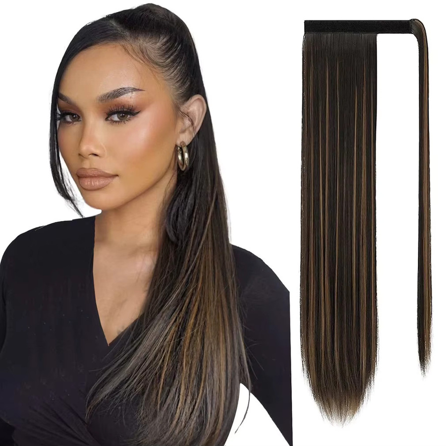 Luxurious Pferdeschwanz zum Anklipsen, synthetisch, hitzebeständig, 22 Zoll, Damen - Bild 2