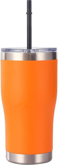 Yiran Furniture Edelstahl Thermobecher mit Sprühkunststoff-Design für Kaffee und Eis, 20oz - Bild 1