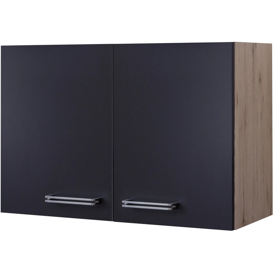 Flex-Well Küchen-Hängeschrank Lara in Anthrazit und Eiche hell Nachbildung, Breite: 80 cm - Bild 2
