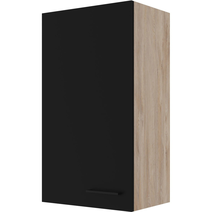 Flex-Well Küchen-Oberschrank Capri Hängeschrank in Schwarz Matt mit Eichen-Optik, B/T/H: 50 x 32 x 89 cm - Bild 2