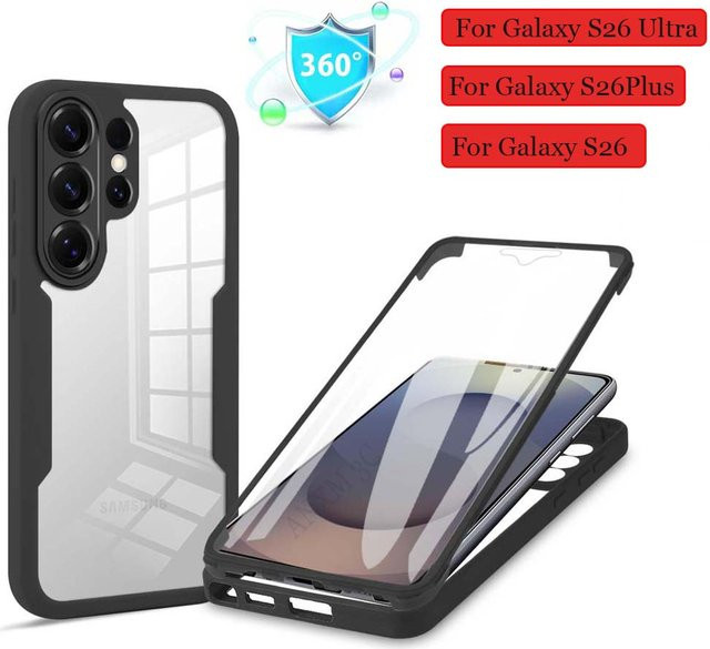 360 Grad Vollschutz Hülle mit Displayschutz für Samsung Galaxy S26 S25 S24 S23 Ultra Plus FE in Grün - Bild 1