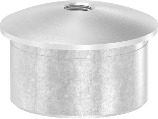 FeNau Einsteckkappe aus Edelstahl V2A in Silber für Rohr Ø 42,4x2,5 mm mit M8 Gewinde zum Kleben - Bild 1