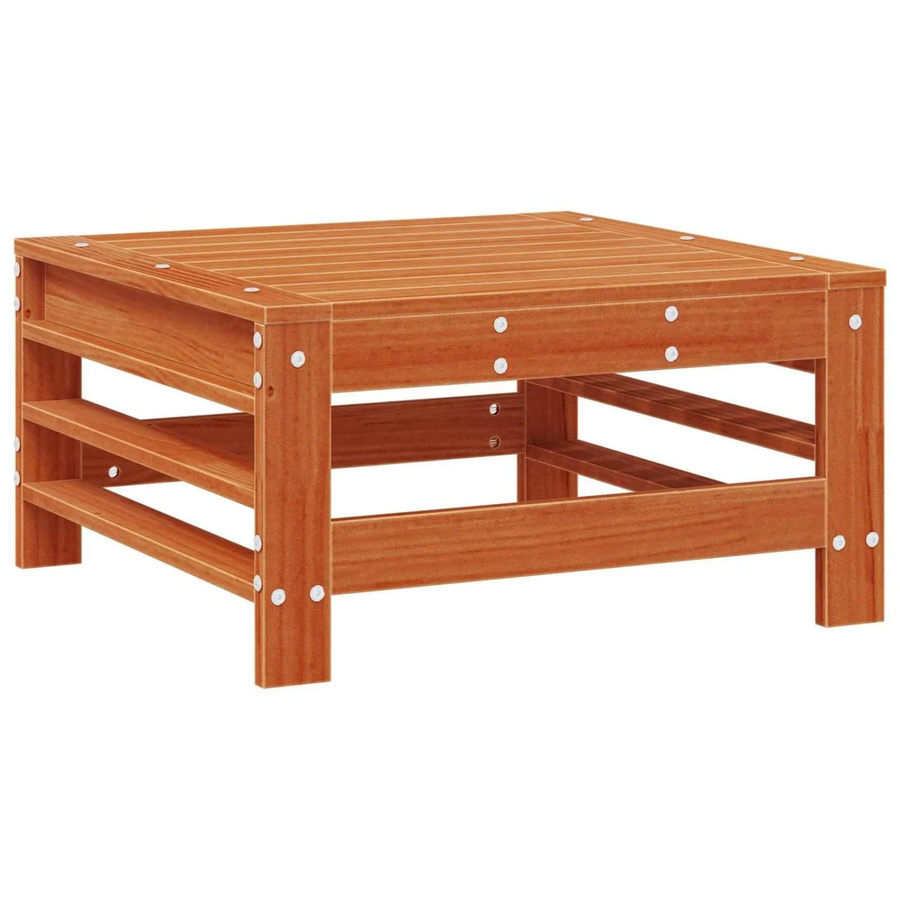 vidaXL Gartenfußstütze aus massivem Kiefernholz in Wachsbraun, B/T/H: 57,5 x 30,0 x 30,0 cm - Bild 1