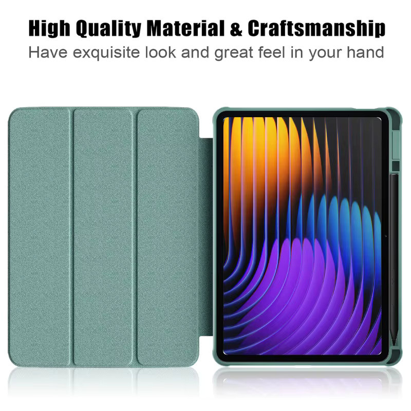 Funda Schutzhülle für Xiaomi Pad 7 und Pad 7 Pro, 11,2 Zoll Tablet-Hülle mit Stifthalter und Magnethülle, Schwarz oder Grün - Bild 6