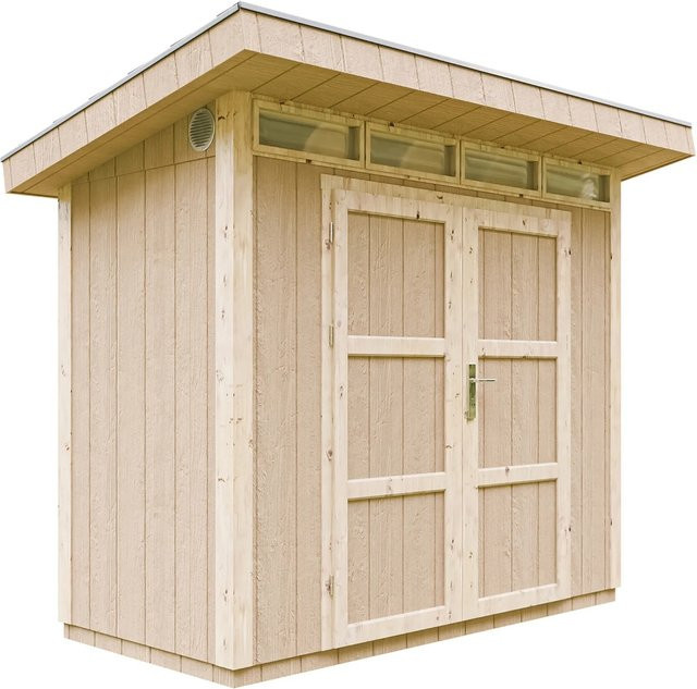 Timbela Holz-Gartenhaus M901A mit Flachdach und modernem Design, B: 294 cm, T: 239 cm, H: 161 cm - Bild 1