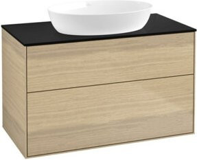 V&B Waschtischunterschrank Finion in Oak Veneer, Breite: 100 cm, Tiefe: 50,1 cm - Bild 1