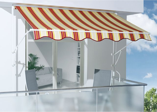 Spettmann Fallarmmarkise Line Silber mit Handkurbel, B/H: 300 x 130 cm, Mehrfarbig - Bild 1