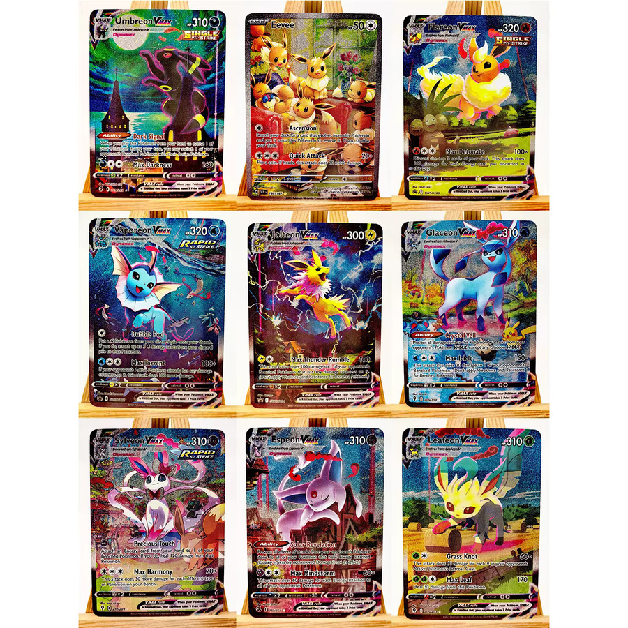 Bandai Pokémon Umbreon Eevee Sylveon Leafeon Glaceon, Anime-Karten - Bild 1