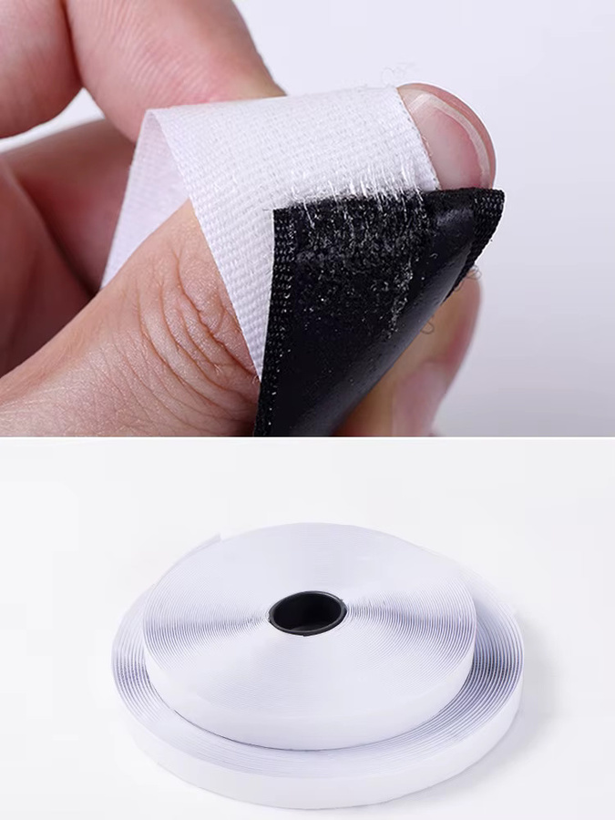 Selbstklebendes Klettverschlussband aus Nylon in Schwarz für DIY-Bastelzubehör - Bild 7