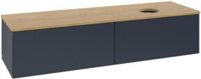 V&B Waschtischunterschrank Antao ohne Frontstruktur in Eiche Honig WBP, Breite: 160 cm, Tiefe: 50 cm - Bild 1
