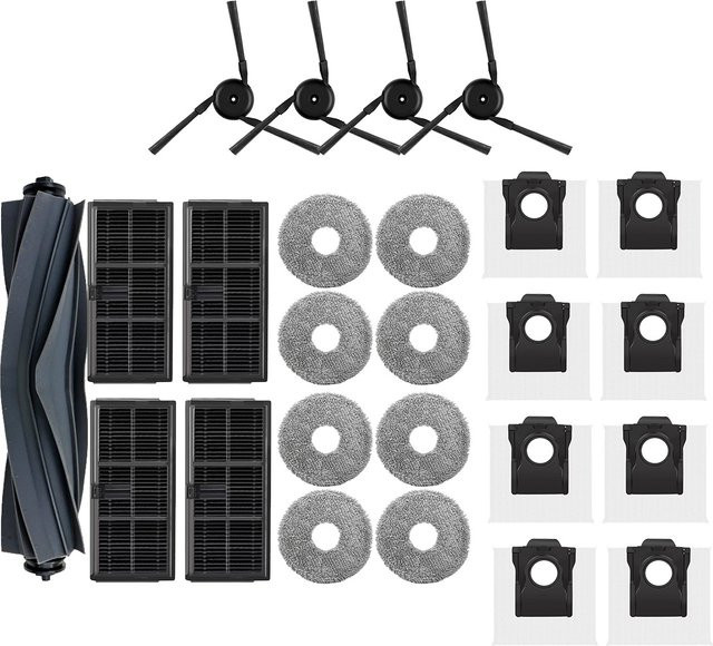 Dreame Zubehör-Set für L40 Ultra und X40 Ultra Roboterstaubsauger in Schwarz mit Staubbeuteln, Mopp, Hauptbürsten und HEPA-Filtern - Bild 1