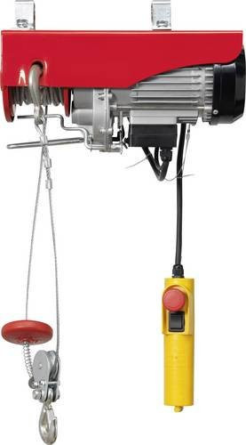 Elektrischer Seilhebezug TOOLCRAFT in Rot mit 600kg Tragfähigkeit und Umlenkrolle - Bild 1