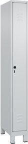 C+P Spind Classic PLUS Garderobenschrank mit 1 Abteil in Grau, Höhe: 195 cm, Breite: 50 cm, Tiefe: 25 cm - Bild 1