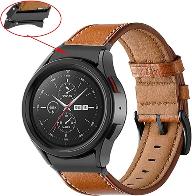No Gaps Uhrenarmband Leder, Schwarz, Unisex - Bild 1