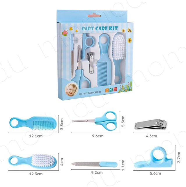 momo&dudu Baby-Pflegeset, 6-teilig, Kinder, Blau - Bild 1