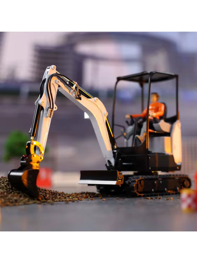 JXMODEL JX E20 RC Mini-Bagger, 1:14 Maßstab, Metall, mit Hydraulik, Geräuschen und Licht, funkgesteuertes Baggermodell - Bild 5