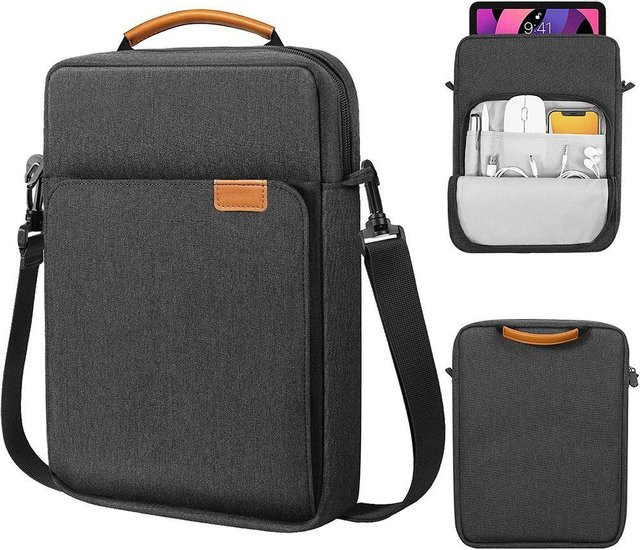 Juneng Universelle Umhängetasche für Surface Go und Galaxy Tab 13 Zoll, Farbe: Grau - Bild 1
