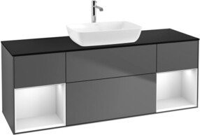 V&B Waschtischunterschrank Finion in Anthrazit, Breite: 160 cm, Tiefe: 50,1 cm, Höhe: 50,1 cm - Bild 1