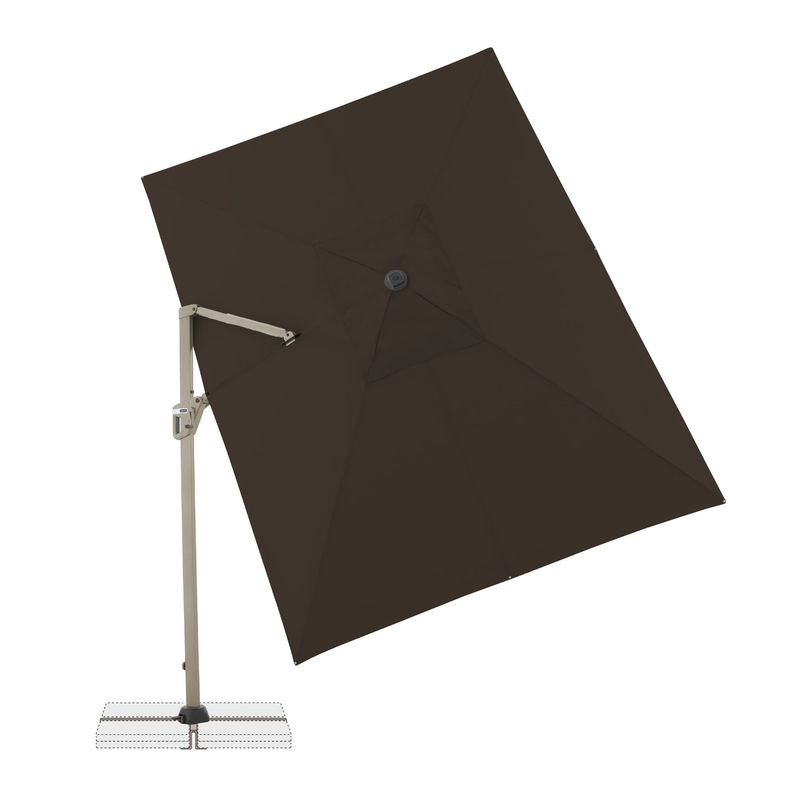 Doppler Pendelschirm Active Side Edition in Braun mit UPF 50+ Schutz, B: 350 cm, T: 260 cm - Bild 3