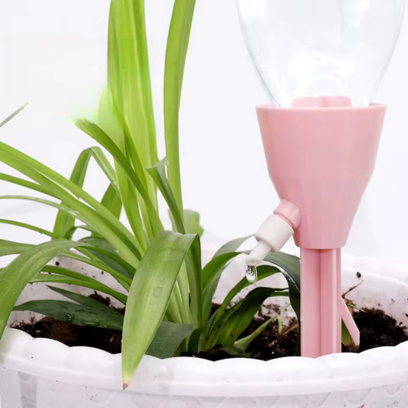Automatische Bewässerungsvorrichtung für Topfpflanzen mit einstellbarer Tropfgeschwindigkeit in Pink - Bild 2