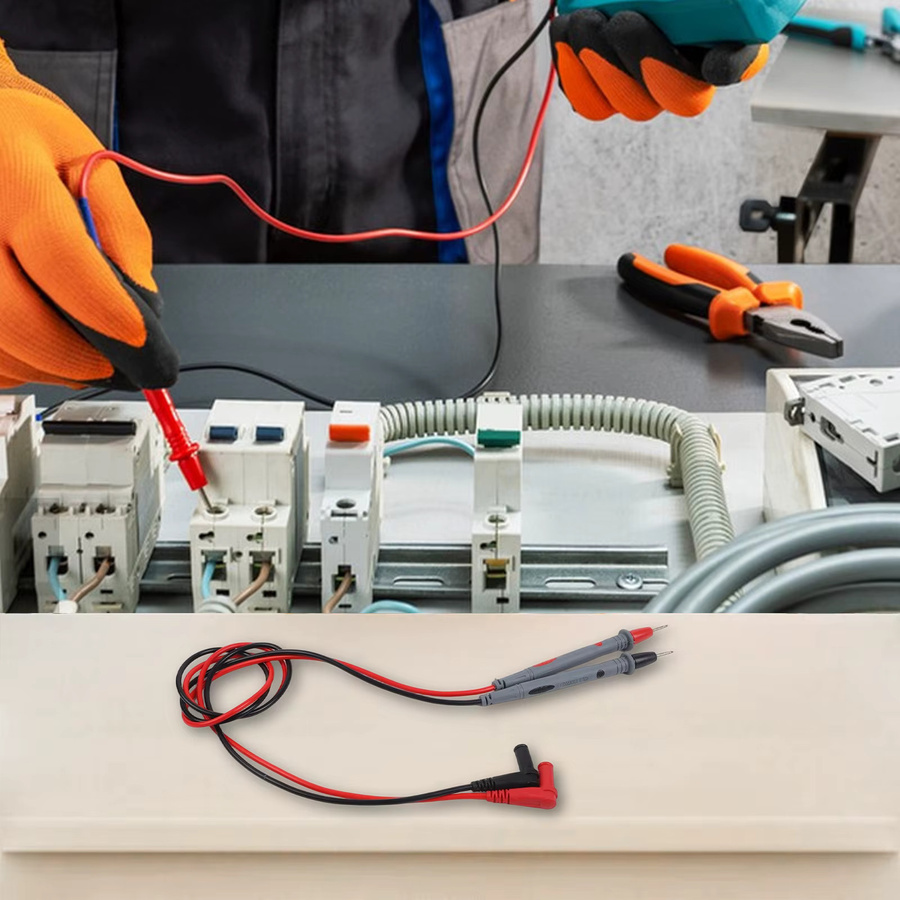 Multimeter Voltmeter Kabel Set mit Ultra Feinen Nadel-Sonden in Rot und Gold für Amperemeter und Tester - Bild 2