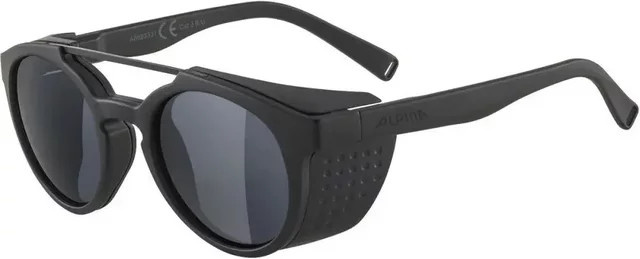Alpina Glace Sonnenbrille, Vollrand, Round, Black, Unisex, Kunststoff - Bild 1