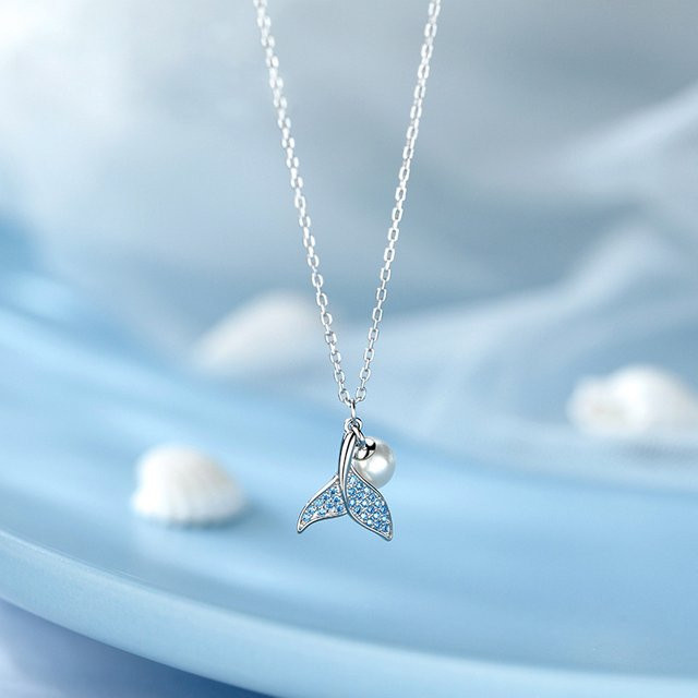 GaGa-Duck Halskette, 925 Silber, Perle, Fisch-Tiermotiv - Bild 1