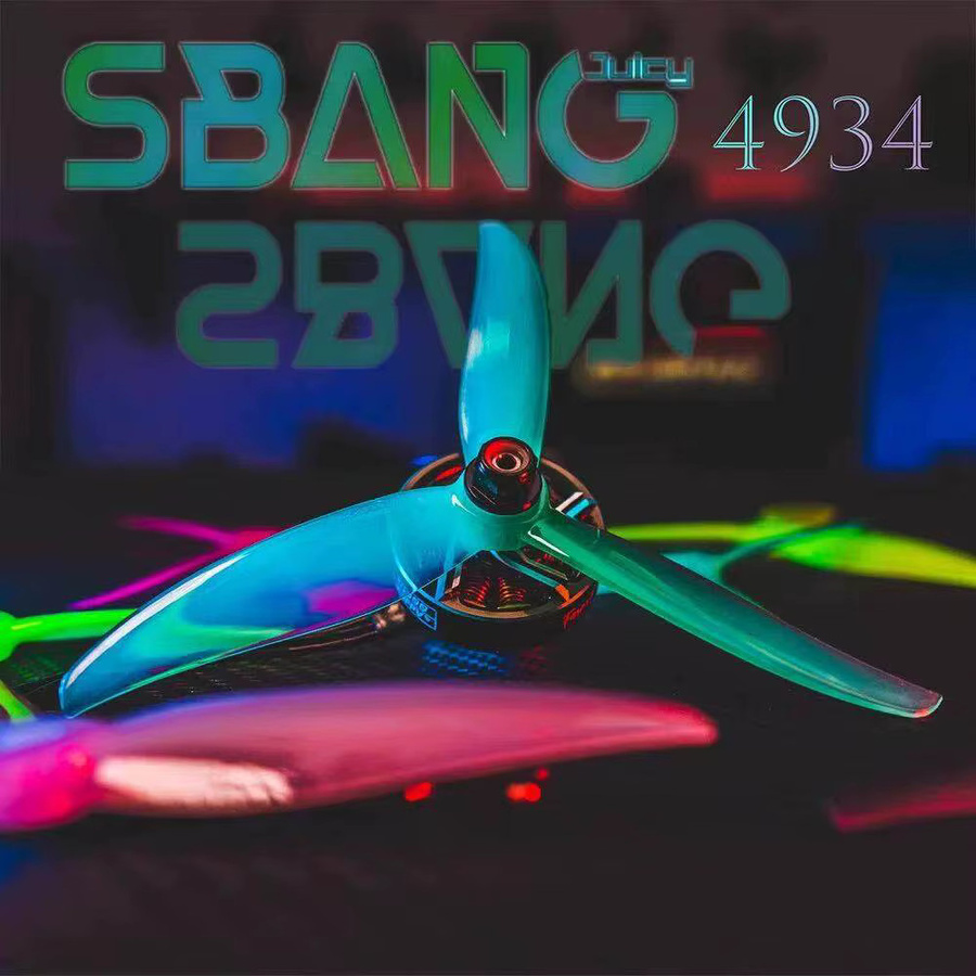 Gemfan SBANG 4934 Propeller, 8-teiliges Set, 3-Blatt, Kunststoff - Bild 2