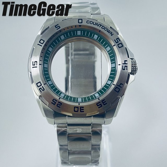AETEEY Uhrengehäuse Edelstahl, Silber, Herren, 44 mm - Bild 1