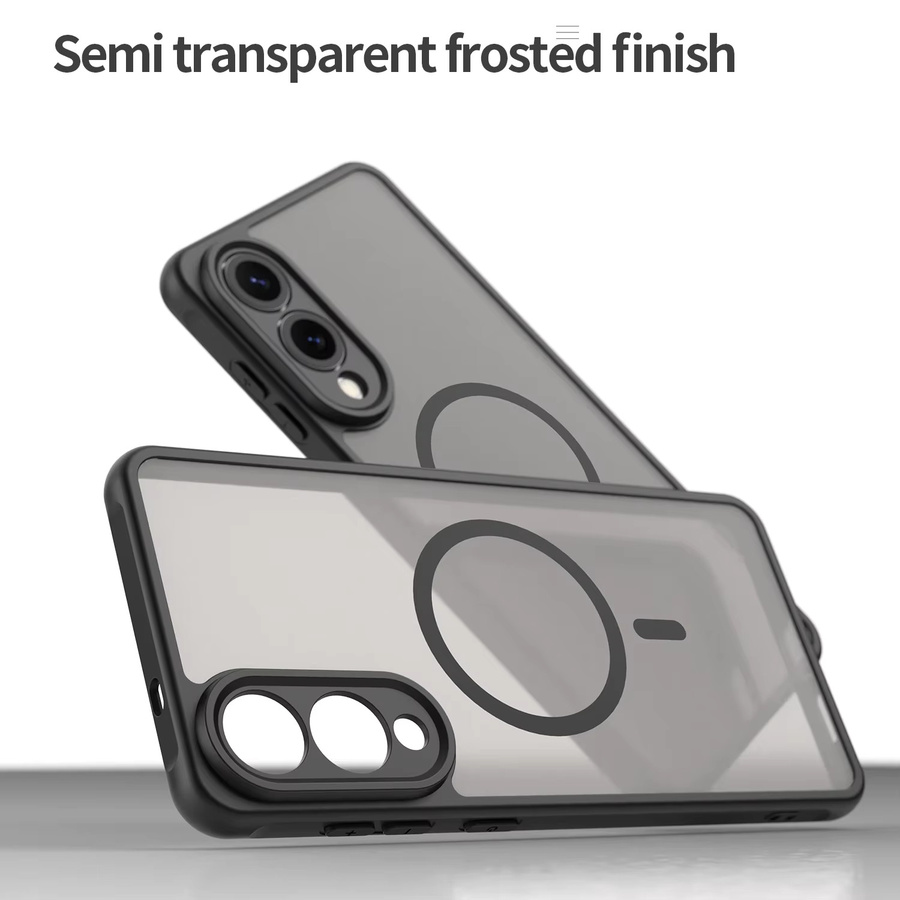 Skin Feel Translucent Frosted Shield MagSafe Schutzhülle für Samsung Galaxy S25 S24 FE Plus Ultra A17 A07 A56 A36 A26 A16 5G in Transparent Purple - Bild 5
