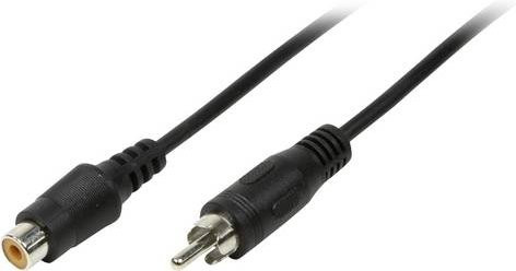 LogiLink CA1032 Cinch Audio Anschlusskabel RCA Schwarz (matt), Länge: 5,00 m - Bild 1