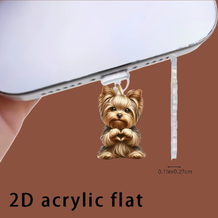 Einteiliger 2D Acryl-Staubstopfen für Haustiere als Telefondekorationszubehör in Multicolour - Bild 2