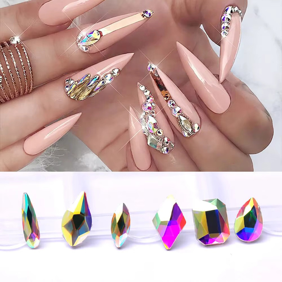 PUBRILEX Strasssteine Crystal AB, Glänzend, für Nail Art - Bild 3